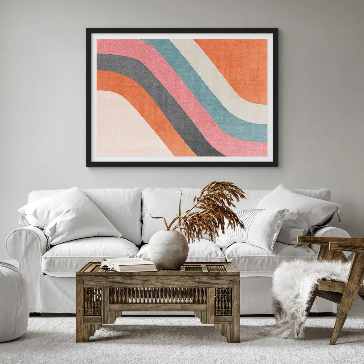 Plakat w czarnej ramie - Kompozycja diagonalna – ruch - 50x40 cm