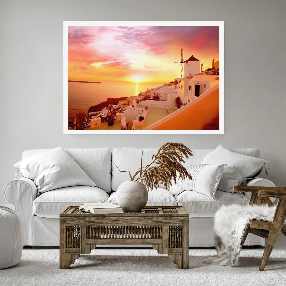 Plakat - Rozpłynąć się w bieli i złocie - 40x30 cm