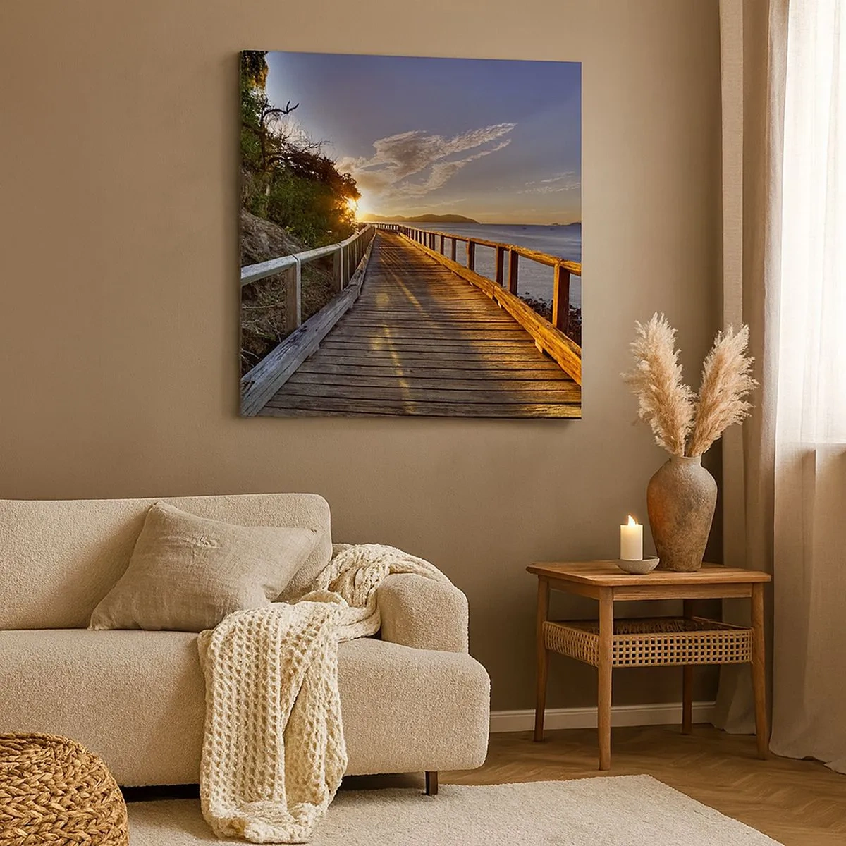 Obraz na płótnie - Iść, ciągle iść w stronę słońca - 30x30 cm