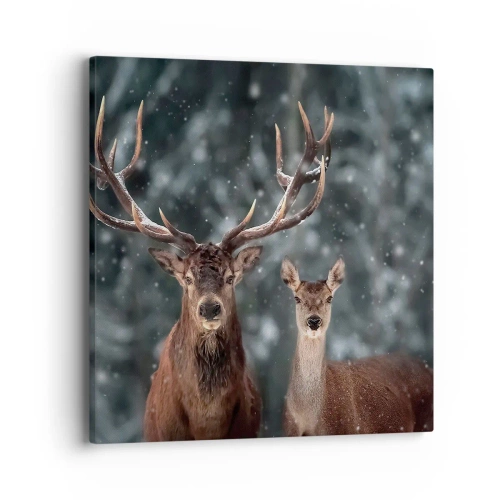 Obraz na płótnie - Pan lasu z małżonką - 40x40 cm