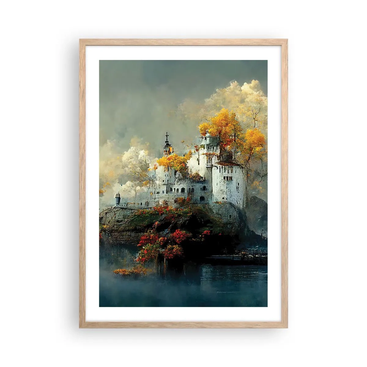Plakat w ramie jasny dąb - Początek romantycznej opowieści - 50x70 cm