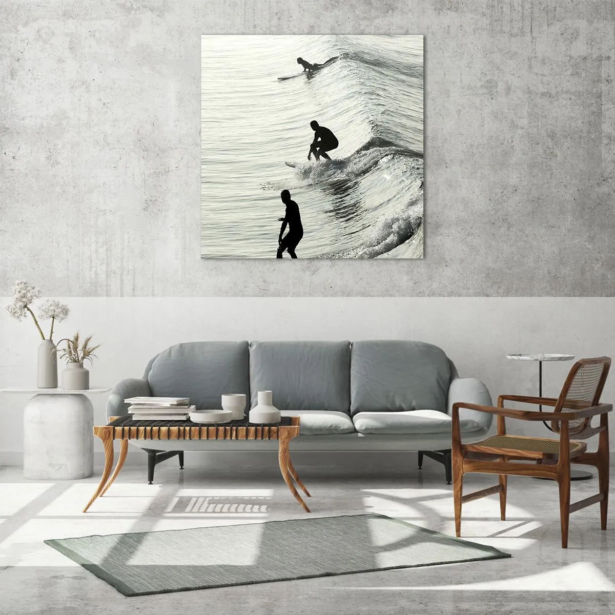 Obraz na szkle - Na spotkanie fali - 40x40 cm
