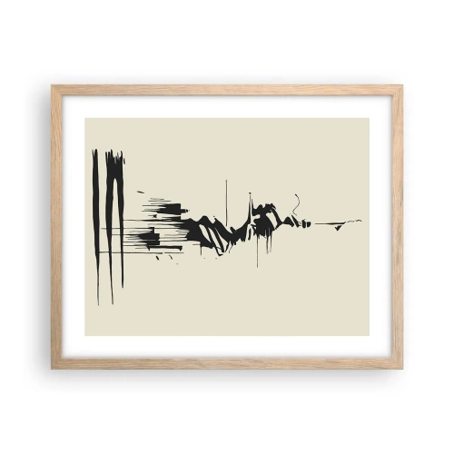 Plakat w ramie jasny dąb - Abstrakcja pośpieszna - 50x40 cm