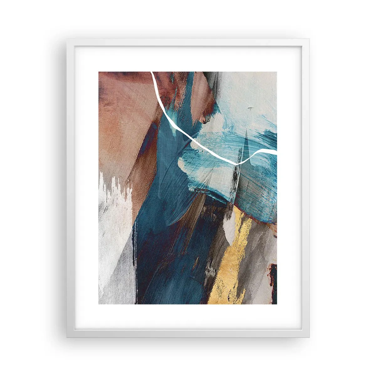 Plakat w białej ramie - Z rozmachem i energicznie - 40x50 cm