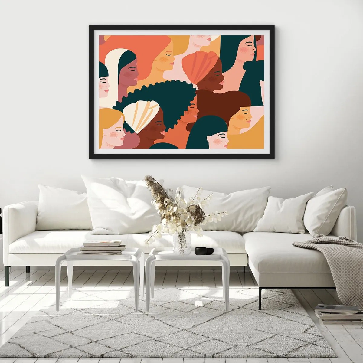 Plakat w czarnej ramie - Tylko kobiecość - 91x61 cm