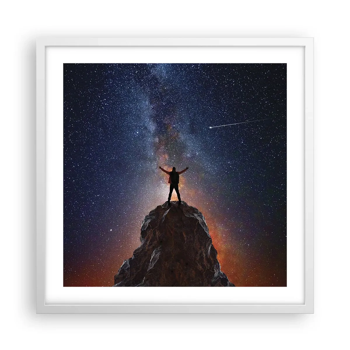 Plakat w białej ramie - Moc jest ze mną! - 50x50 cm