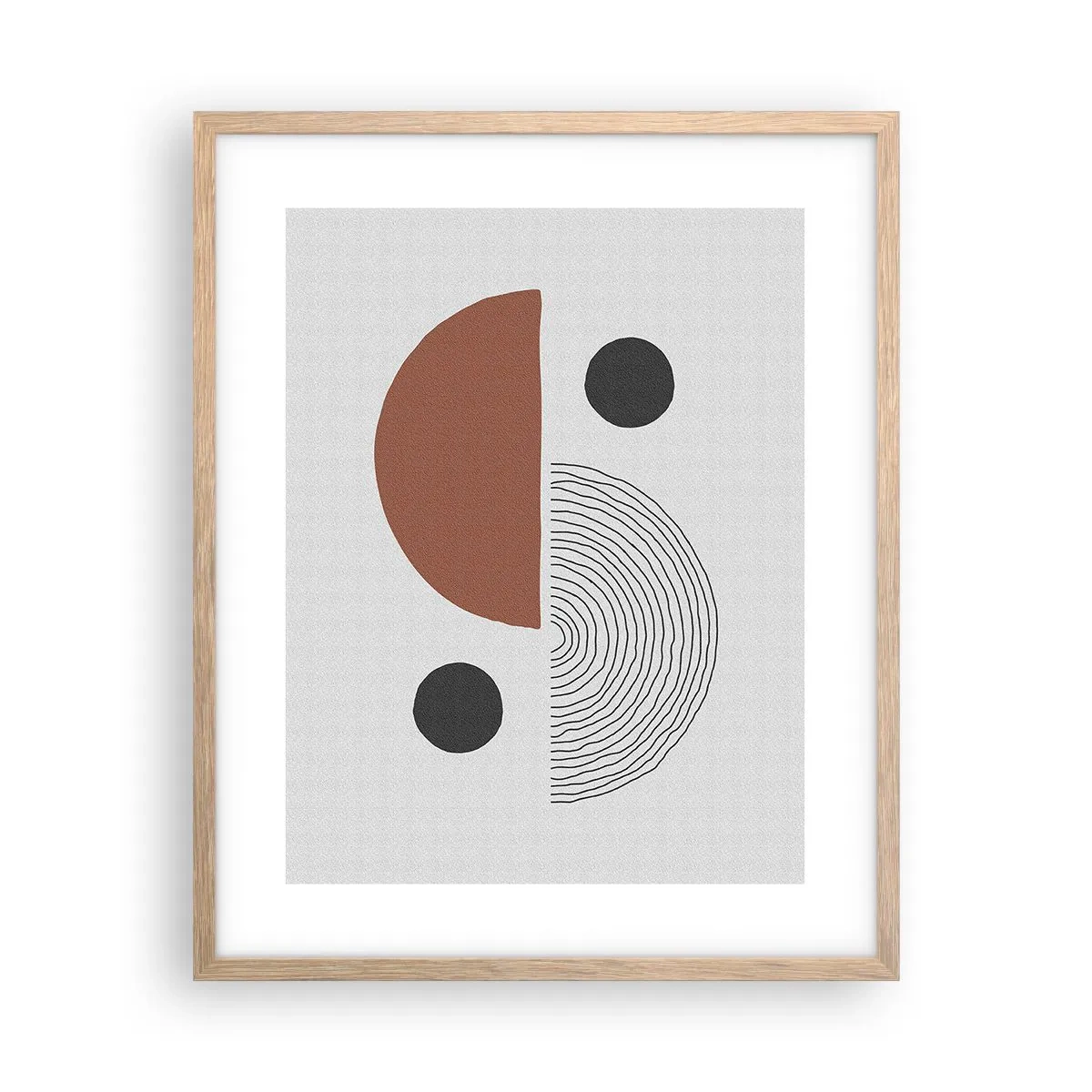 Plakat w ramie jasny dąb - Doskonałość koła - 40x50 cm