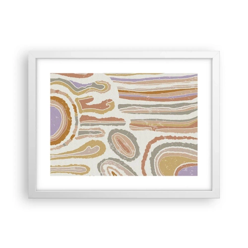 Plakat w białej ramie - Barwne przekroje - 40x30 cm