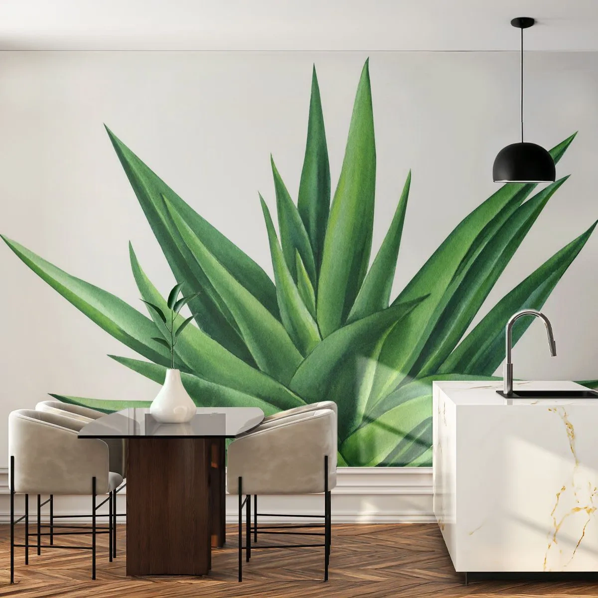 Fototapeta Premium Sand - Zieleń – siła – życie - Roślina, Aloes, Botanika - 100x70 cm
