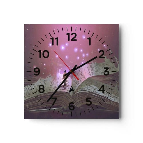 Zegar ścienny - Zaproszenie do innego świata - przeczytaj! - 40x40 cm