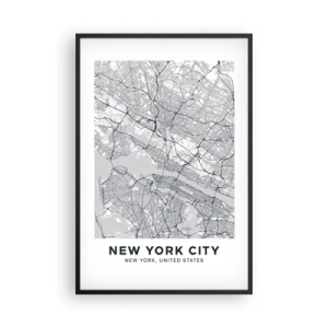 Plakat w czarnej ramie - Anatomia metropolii - 61x91 cm