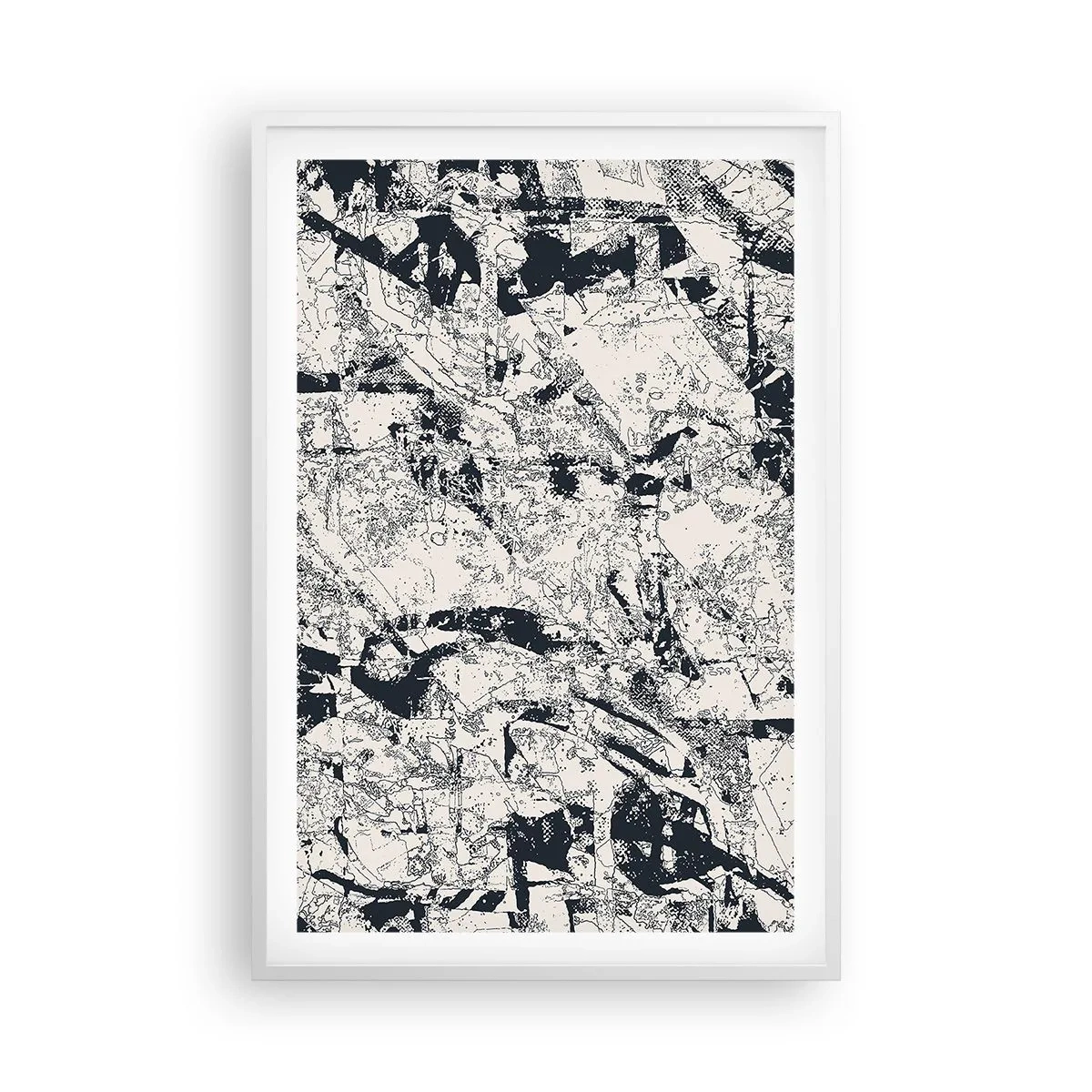 Plakat w białej ramie - Przenikanie przeciwieństw - 61x91 cm