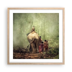 Plakat w ramie jasny dąb - Nowa Księga Dżungli - 50x50 cm