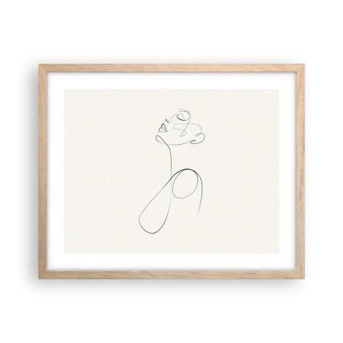 Plakat w ramie jasny dąb - Zapętlona w marzeniach - 50x40 cm