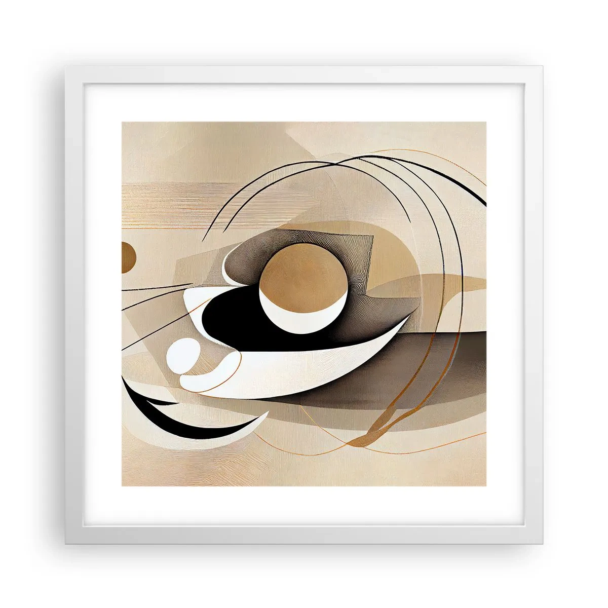 Plakat w białej ramie - Kompozycja: istota rzeczy - 40x40 cm