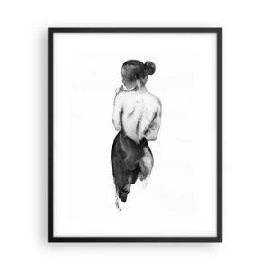 Plakat w czarnej ramie - Przy niej świat znika - 40x50 cm
