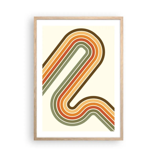 Plakat w ramie jasny dąb - Zygzakiem do celu - 50x70 cm