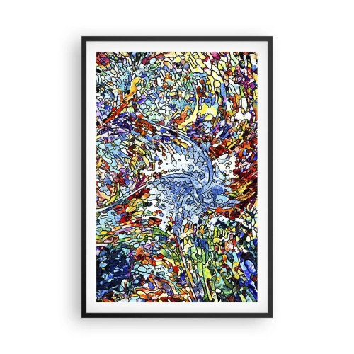 Plakat w czarnej ramie - Witraż kroplisty - 61x91 cm