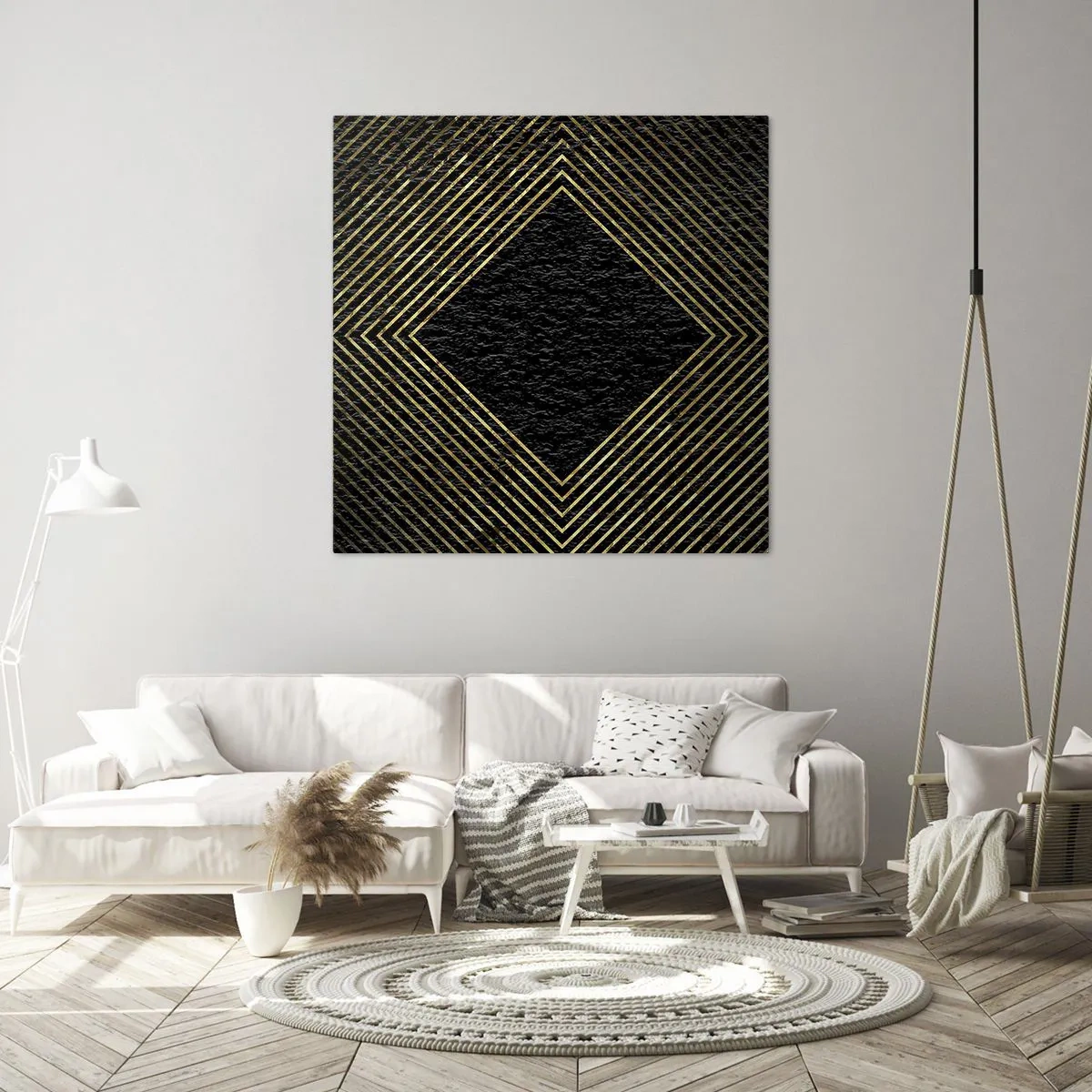 Obraz na płótnie - Geometria w stylu glamour - 30x30 cm