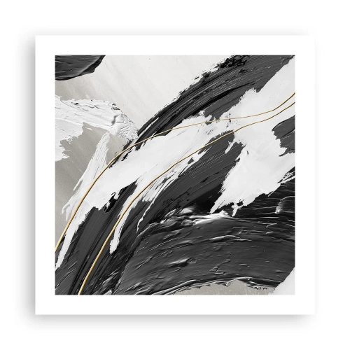Plakat - Abstrakcja z rozmachem - 50x50 cm