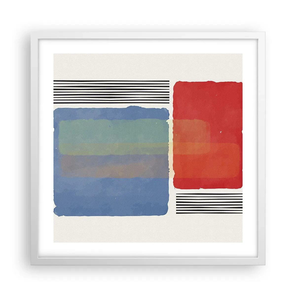 Plakat w białej ramie - Duch i litera geometrii - 50x50 cm