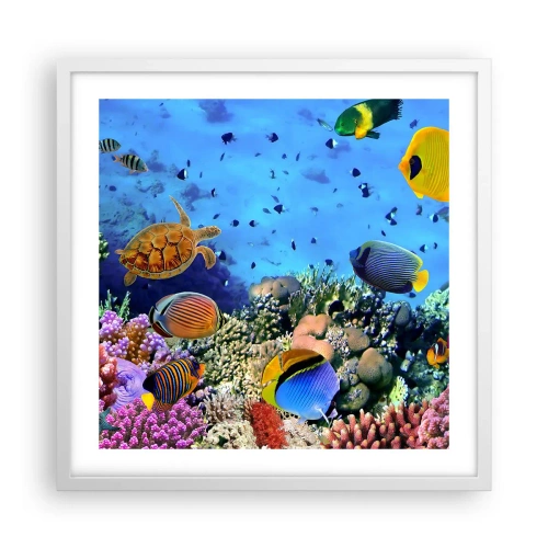 Plakat w białej ramie - I co my wiemy o życiu... - 50x50 cm