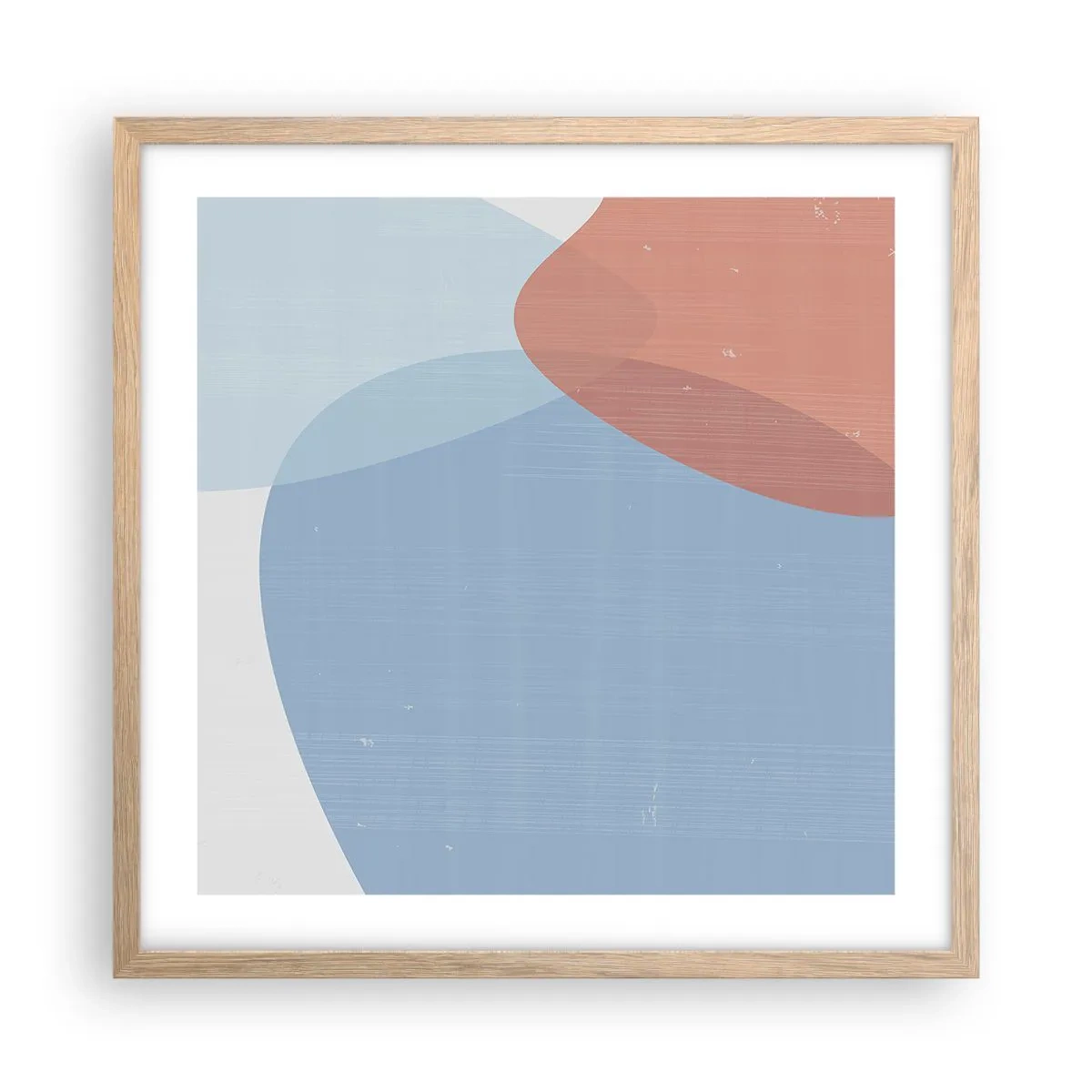 Plakat w ramie jasny dąb - Pastelowe związki - 50x50 cm