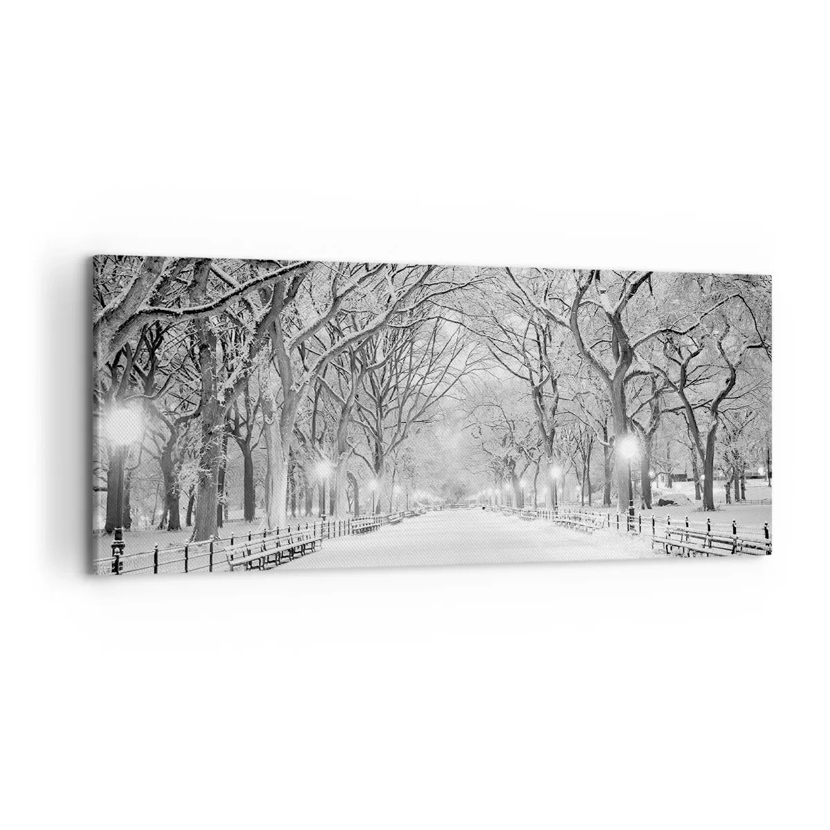 Obraz na płótnie - Cztery pory roku – zima - 100x40 cm