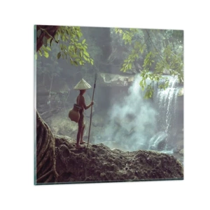 Obraz na szkle - Zaprzyjaźniony z naturą - 60x60 cm