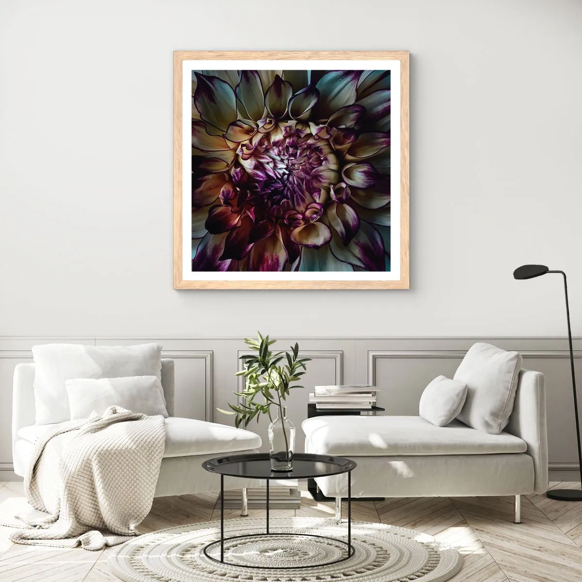 Plakat w ramie jasny dąb - Rozkwit młodości - 40x40 cm