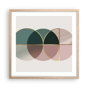 Plakat w ramie jasny dąb - Koło za kołem… - 50x50 cm