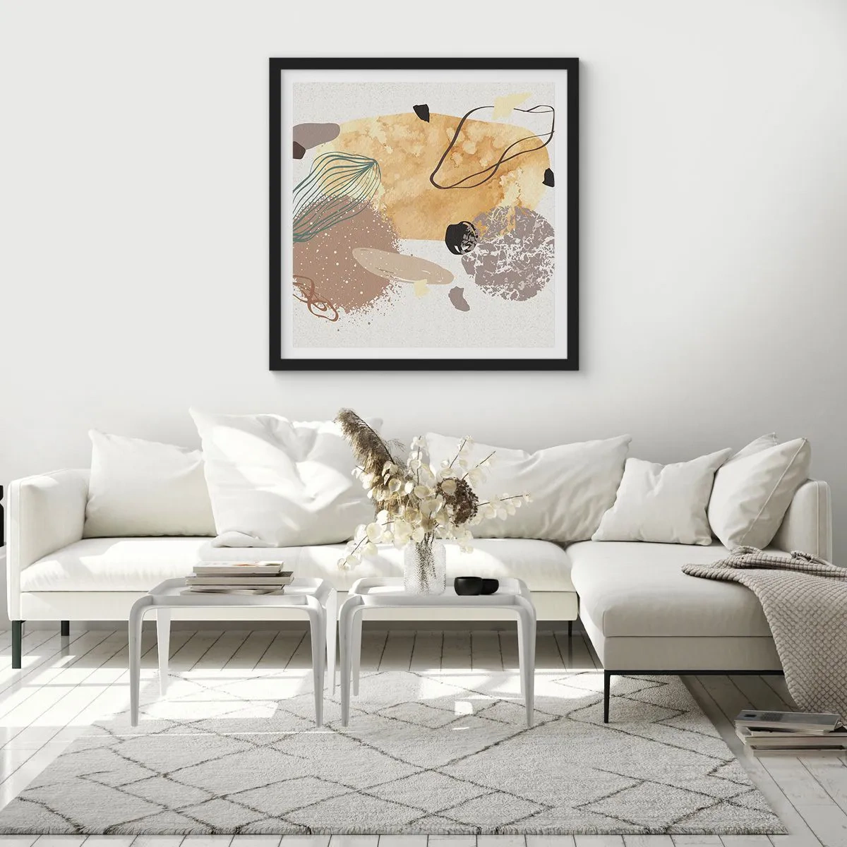 Plakat w czarnej ramie - Plumkologia stosowana - 50x50 cm
