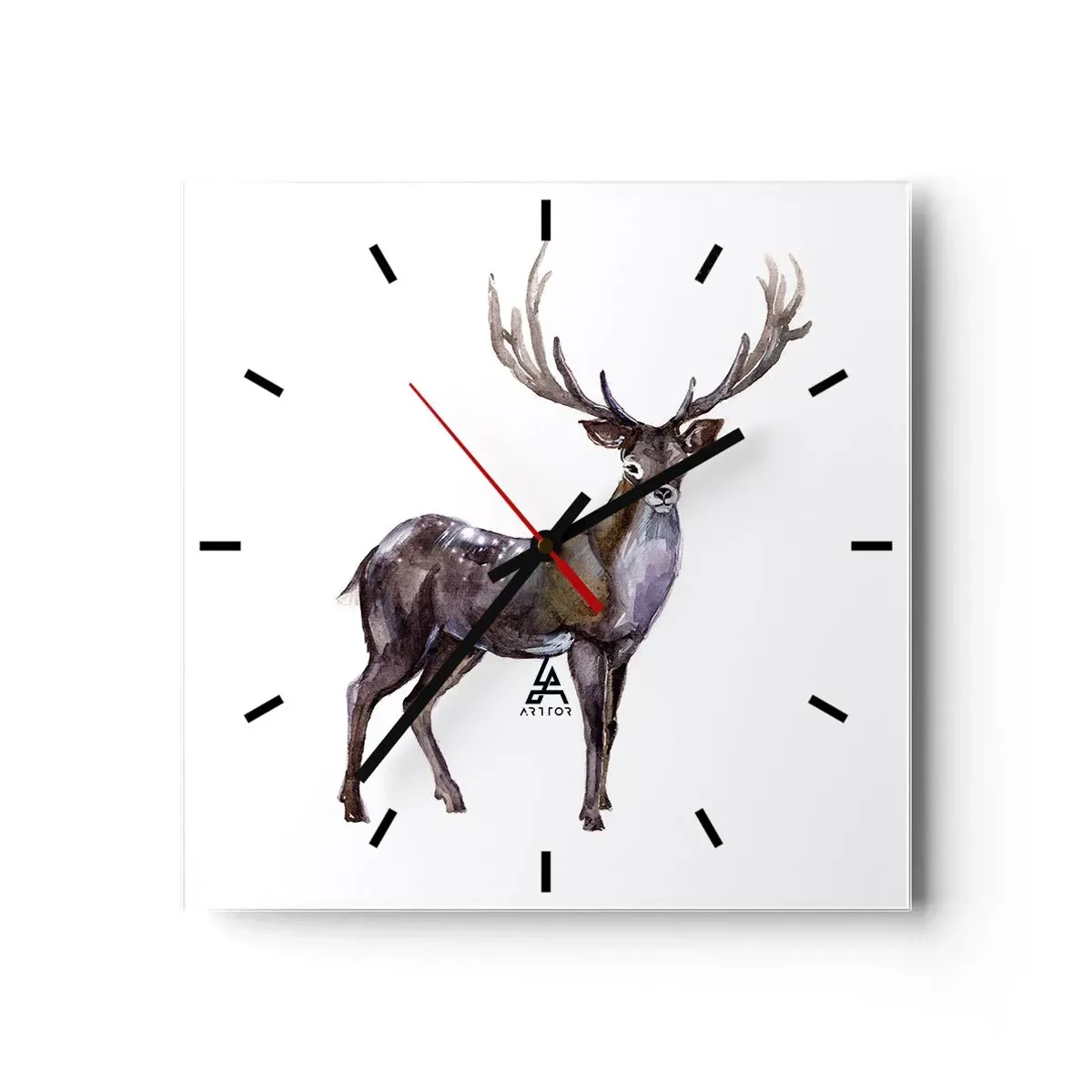 Zegar ścienny - Król północnej puszczy - 40x40 cm