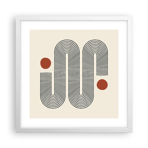 Plakat w białej ramie - Od początku do końca - 40x40 cm