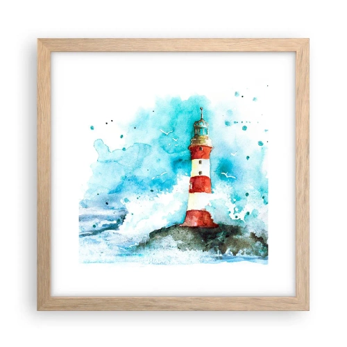 Plakat w ramie jasny dąb - Jedność żywiołów - 30x30 cm
