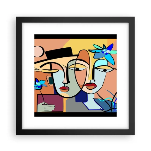 Plakat w czarnej ramie - Picassowskie randez vous - 30x30 cm