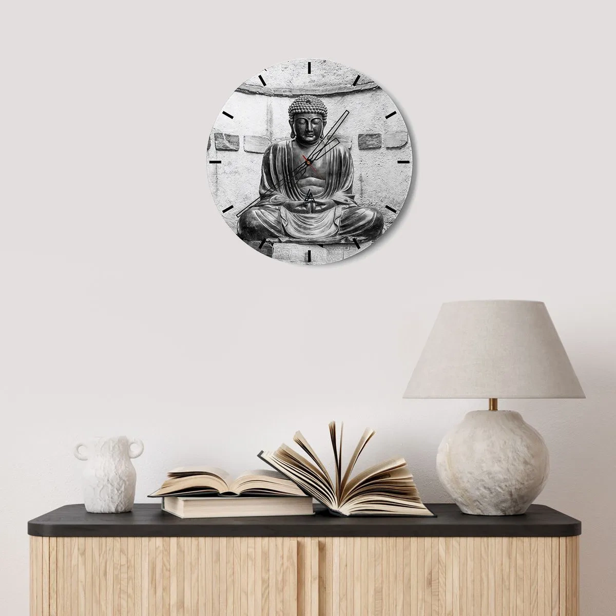 Zegar ścienny - U źródeł spokoju - 30x30 cm