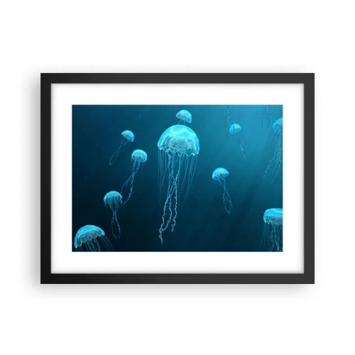 Plakat w czarnej ramie - Oceaniczny taniec - 40x30 cm