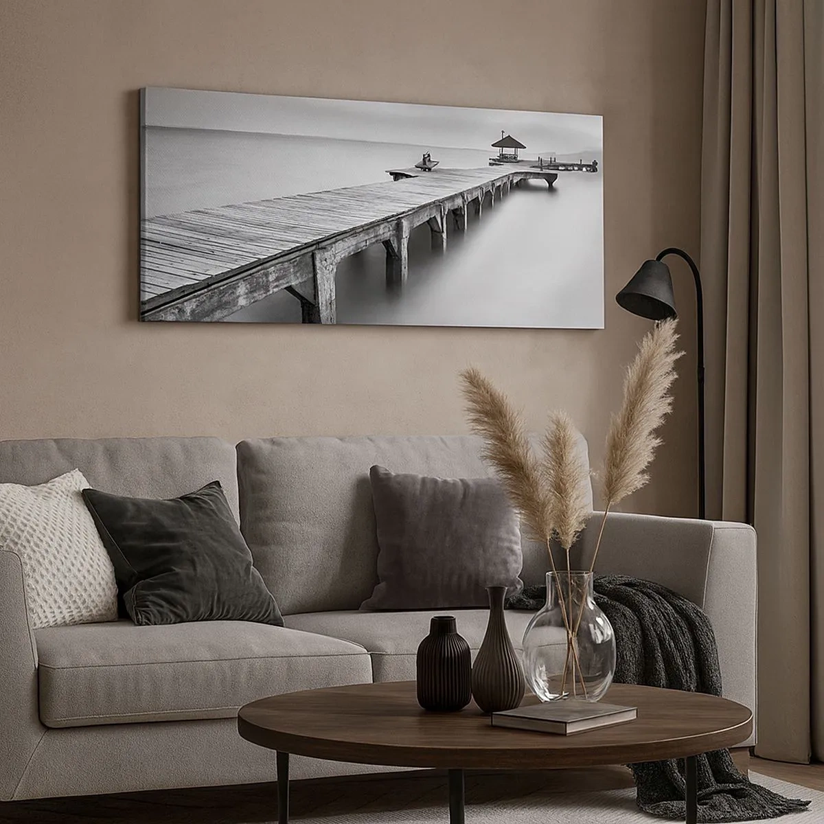 Obraz na płótnie - W siną dal - 100x40 cm