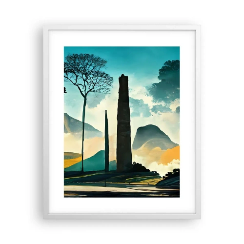 Plakat w białej ramie - Wciąż wyżej i wyżej - 40x50 cm