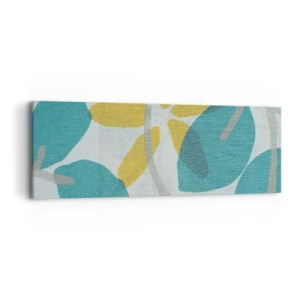 Obraz na płótnie - Wśród lazurowych liści - 90x30 cm