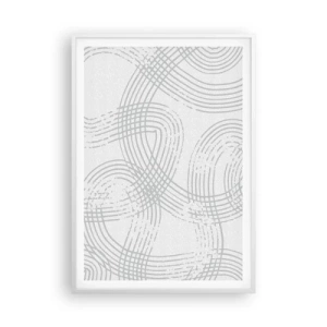 Plakat w białej ramie - Nie ma prostej drogi - 70x100 cm