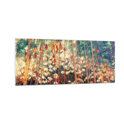 Obraz na szkle - Tajemne życie liści - 100x40 cm