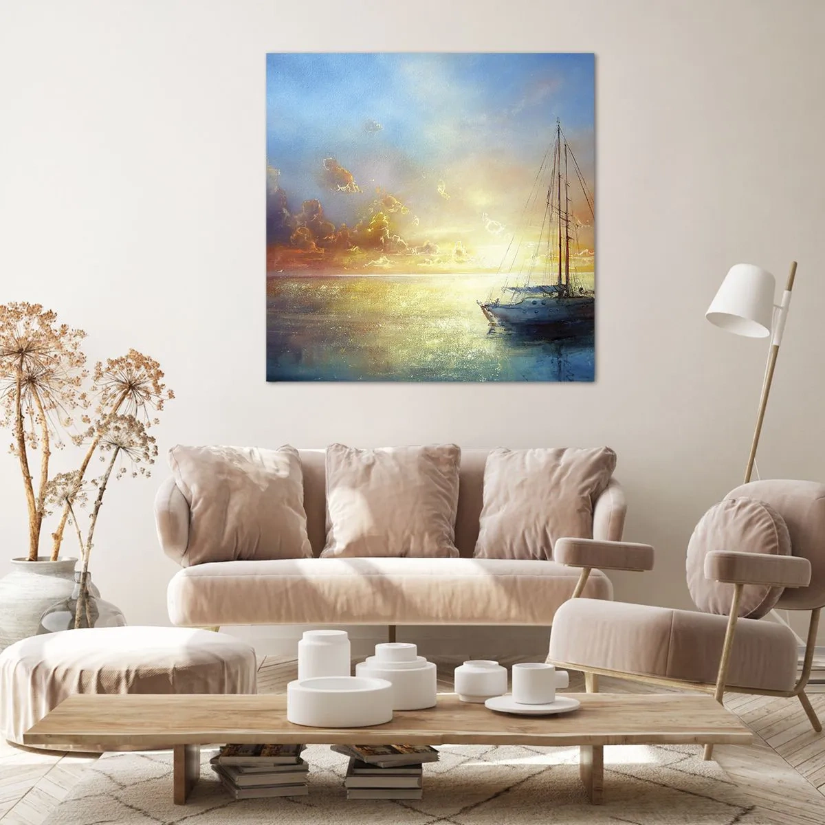 Obraz na płótnie - W złotej zatoce - 50x50 cm