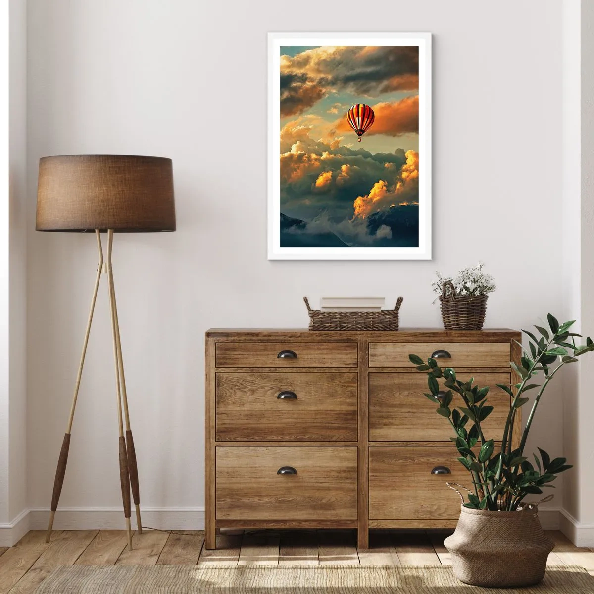 Plakat w białej ramie - Lecę, bo chcę - 40x50 cm