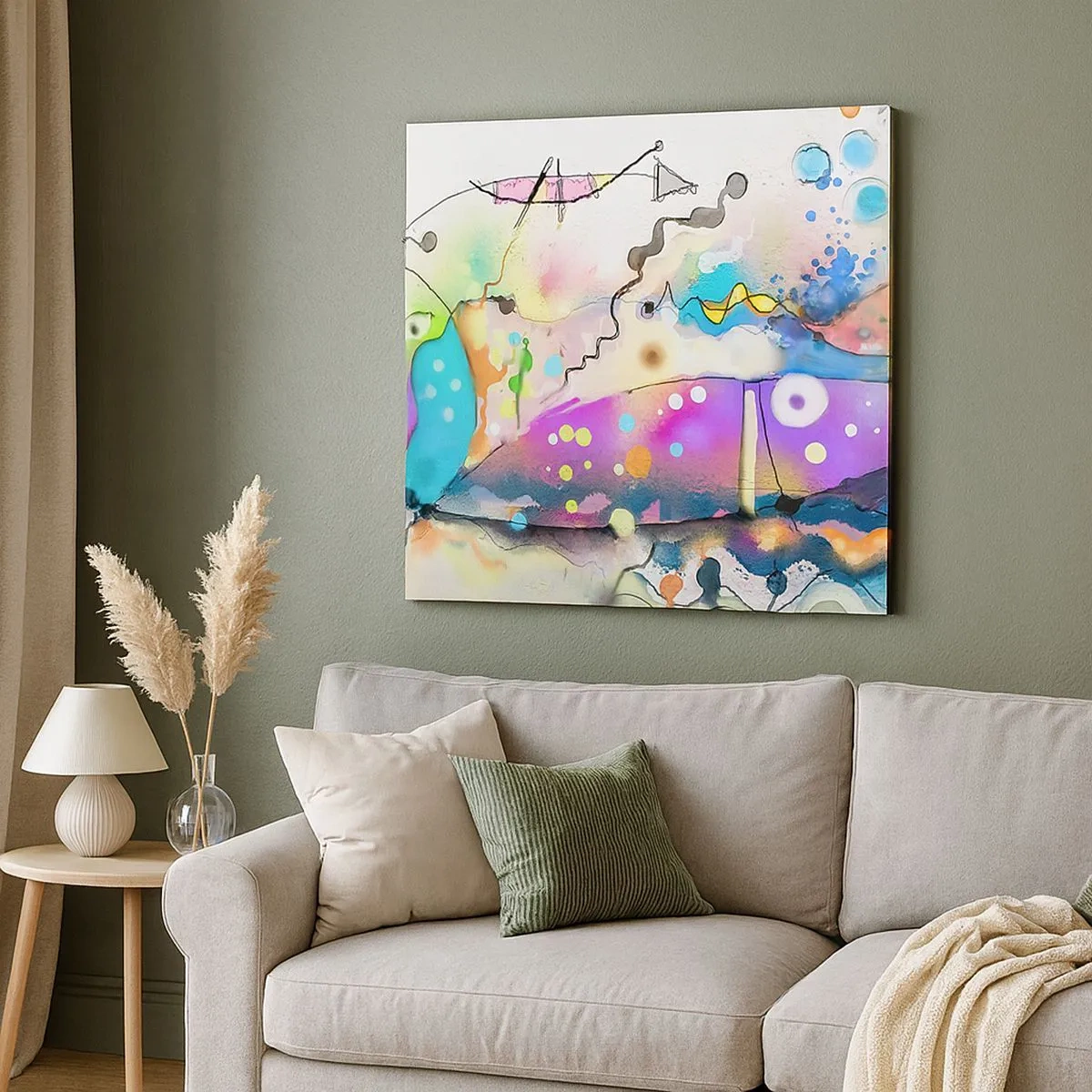 Obraz na płótnie - Brak słów! - 30x30 cm