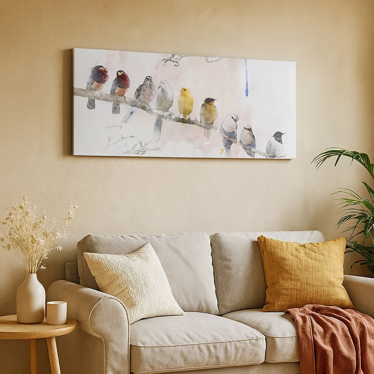 Obraz na płótnie - Skrzydlate spotkanie - 30x30 cm