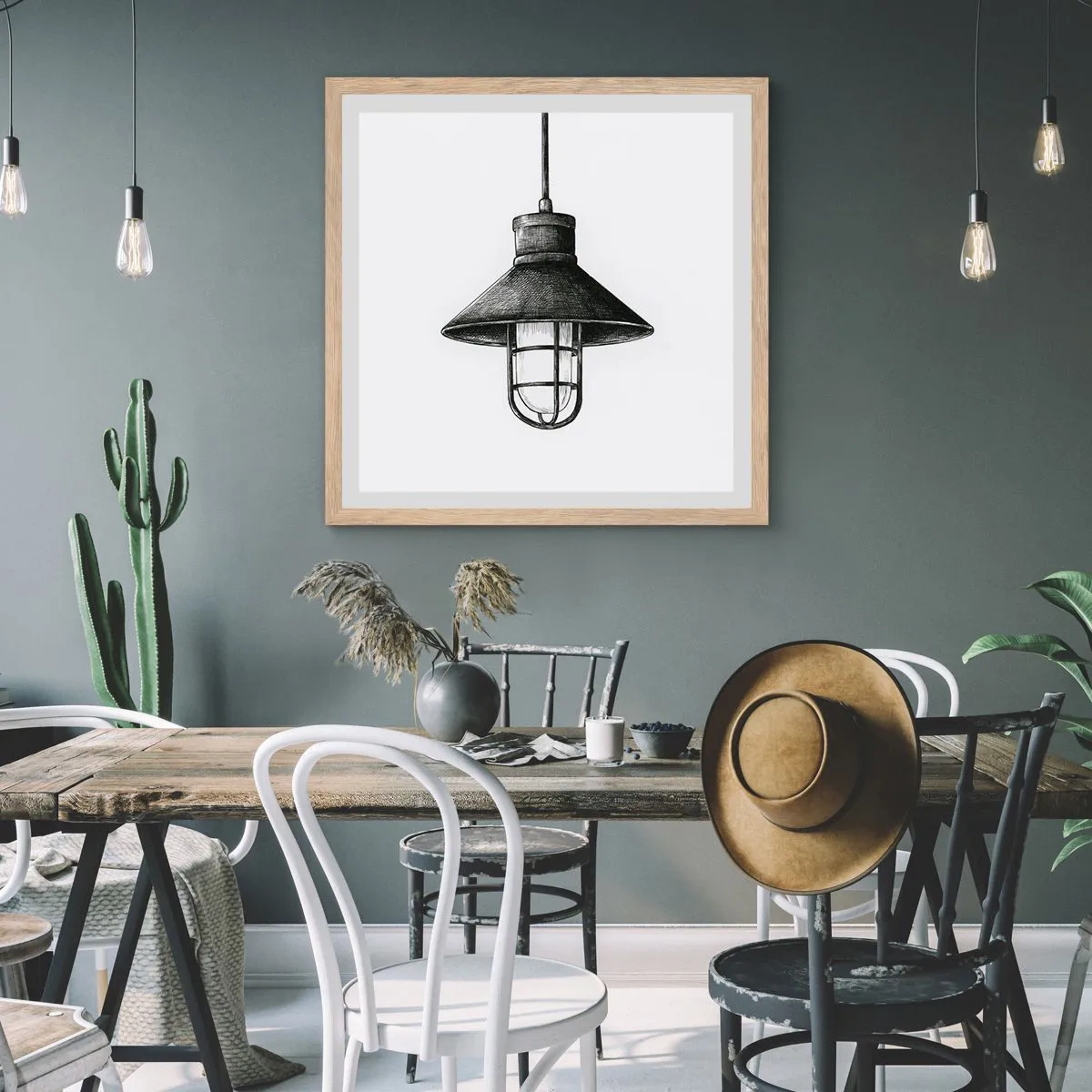 Plakat w ramie jasny dąb - Jak przed laty… - 60x60 cm