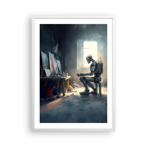 Plakat w białej ramie - Akt kreacji - 50x70 cm