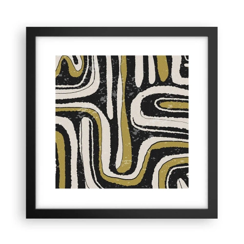 Plakat w czarnej ramie - Kompozycja: trakty i zaułki - 30x30 cm